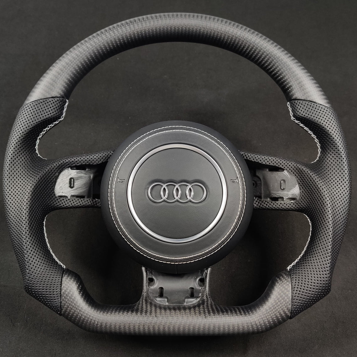 2014-2025 Jaguar F-Type F-Pace Custom Carbon Fiber Steering Wheel - AutoLEDTech.com