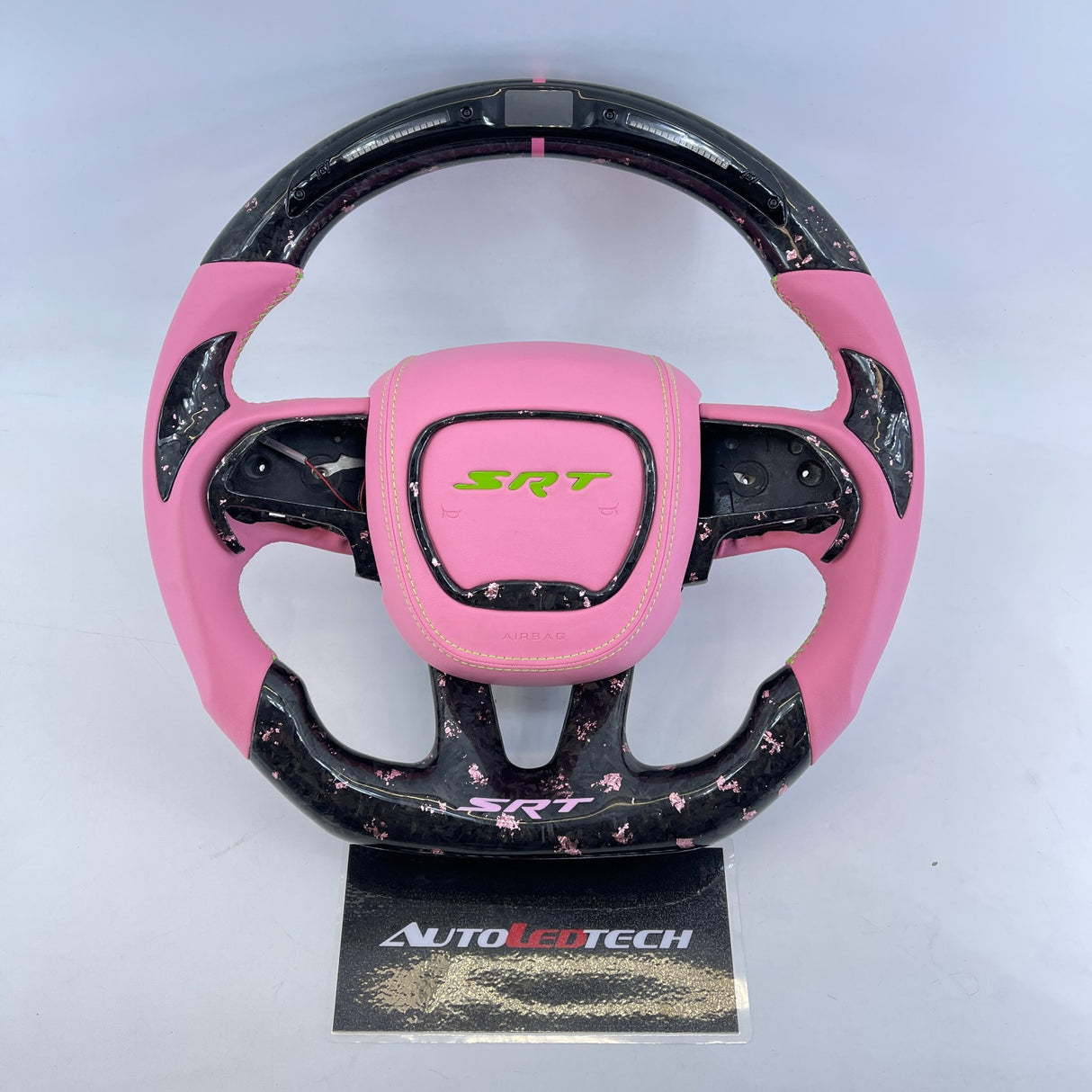 2015-2023 Dodge Charger Challenger Custom Carbon Fiber LED Steering Wheel - AutoLEDTech.com