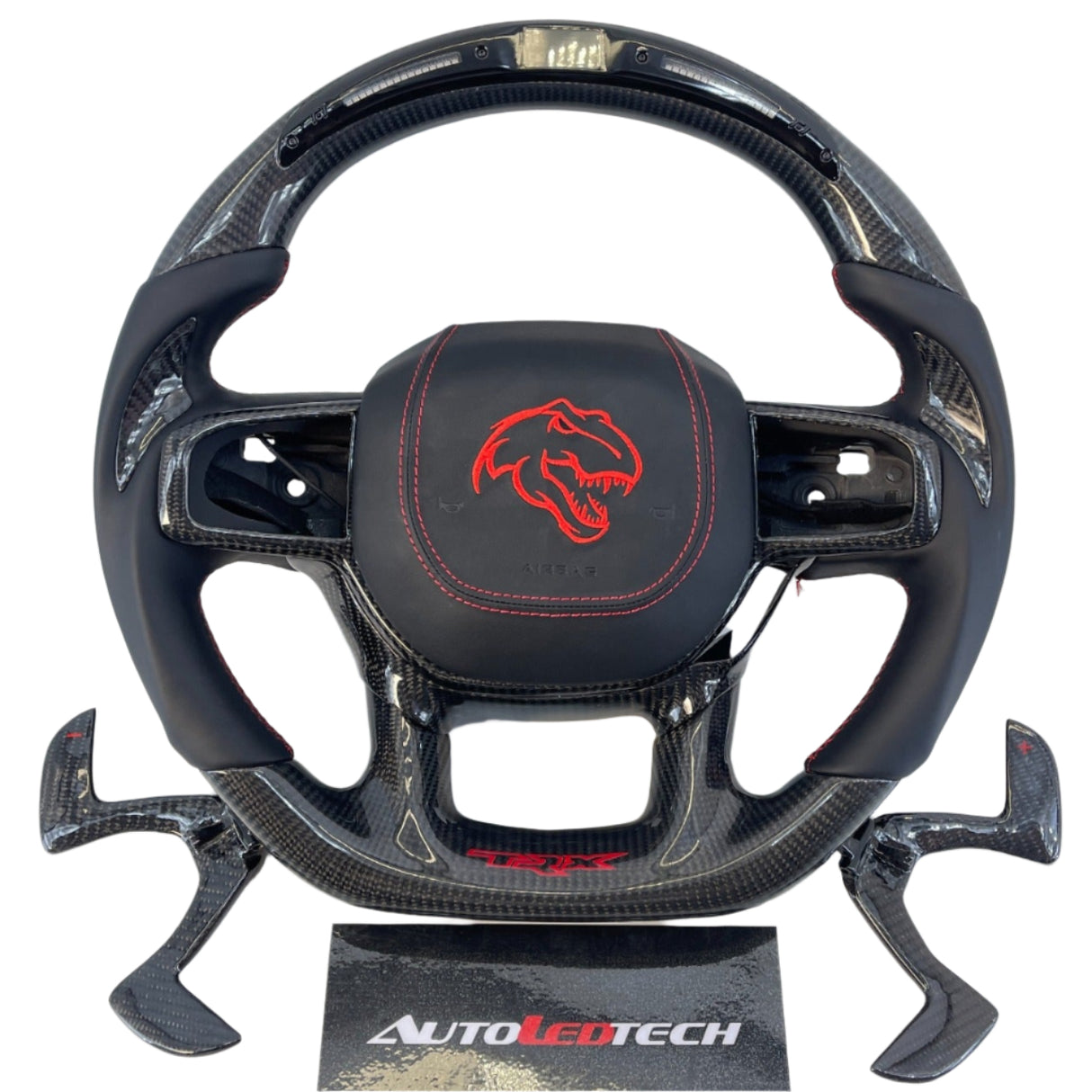 2021-2026+ Ram TRX 1500 Custom Carbon Fiber Steering Wheel - AutoLEDTech.com
