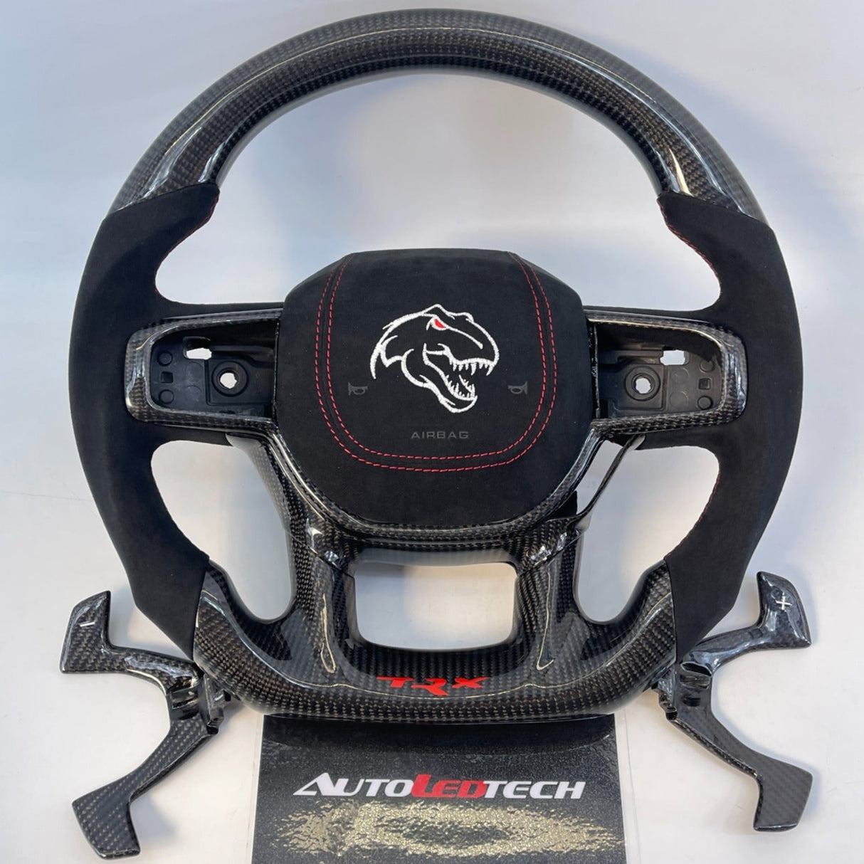 2021-2026+ Ram TRX 1500 Custom Carbon Fiber Steering Wheel - AutoLEDTech.com