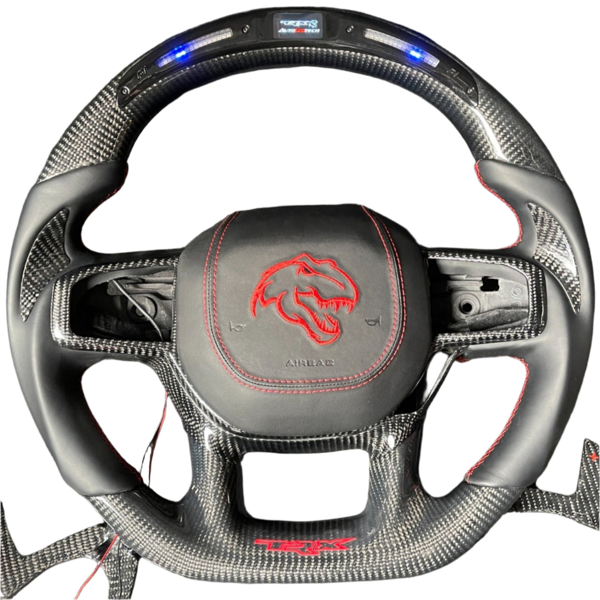 2021-2026+ Ram TRX 1500 Custom Carbon Fiber Steering Wheel - AutoLEDTech.com