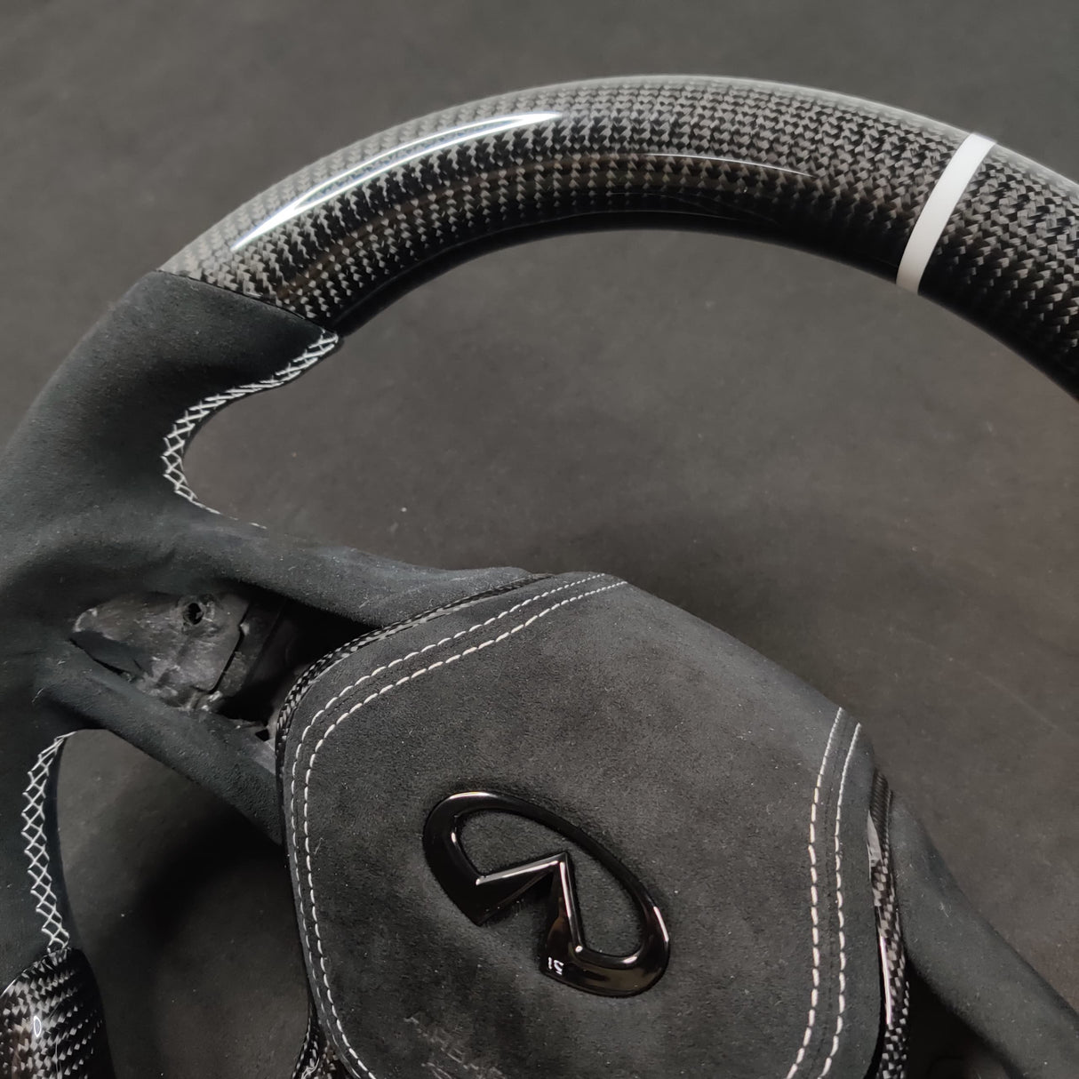 2013-2024 Infiniti Q50 Q60 Custom Carbon Fiber Steering Wheel - AutoLEDTech.com