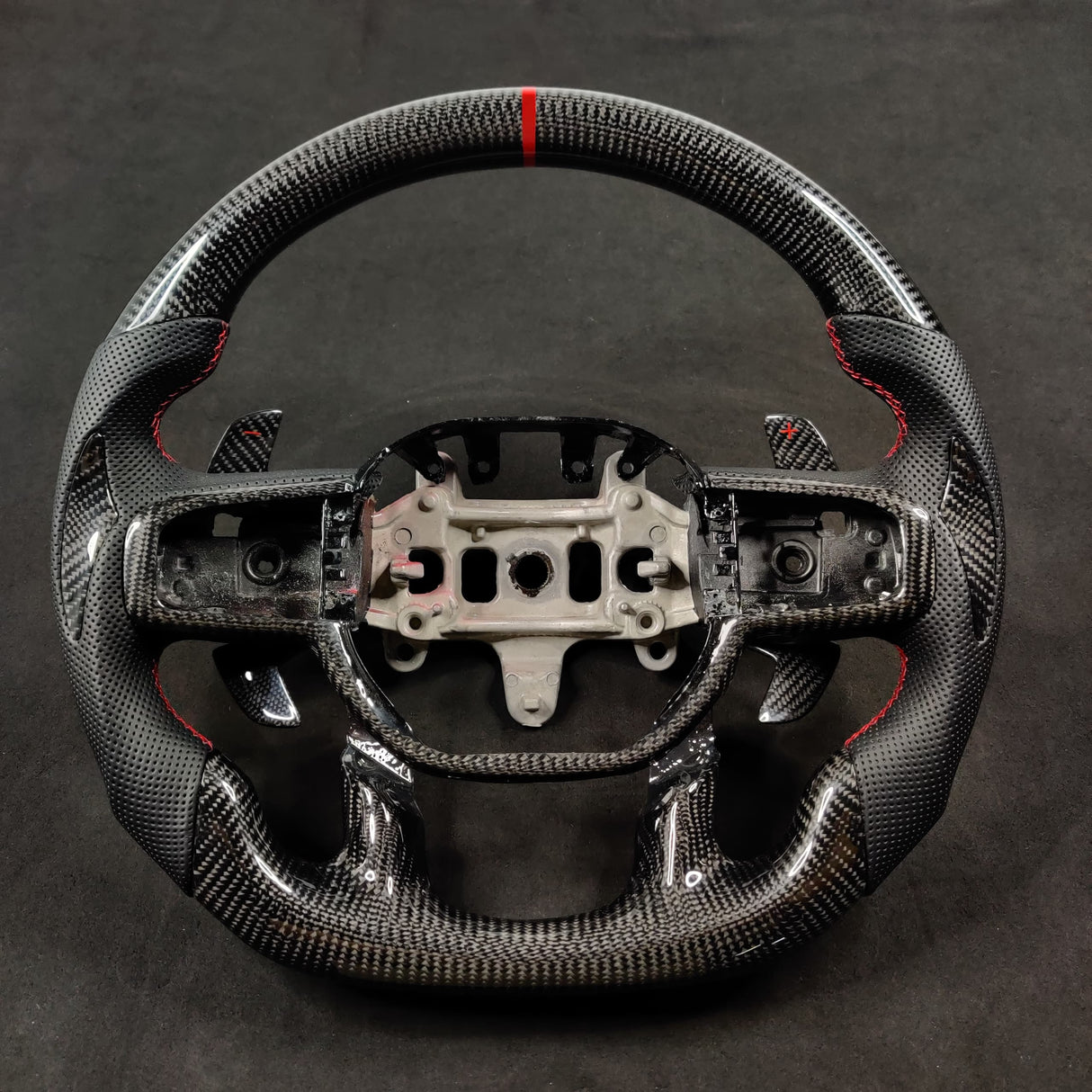 2021-2026+ Ram TRX 1500 Custom Carbon Fiber Steering Wheel - AutoLEDTech.com