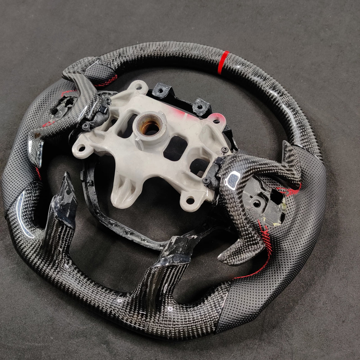 2021-2026+ Ram TRX 1500 Custom Carbon Fiber Steering Wheel - AutoLEDTech.com