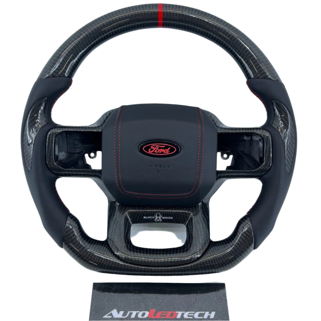2023-2026+ Ford Super Duty F250 Custom Carbon Fiber Steering Wheel - AutoLEDTech.com