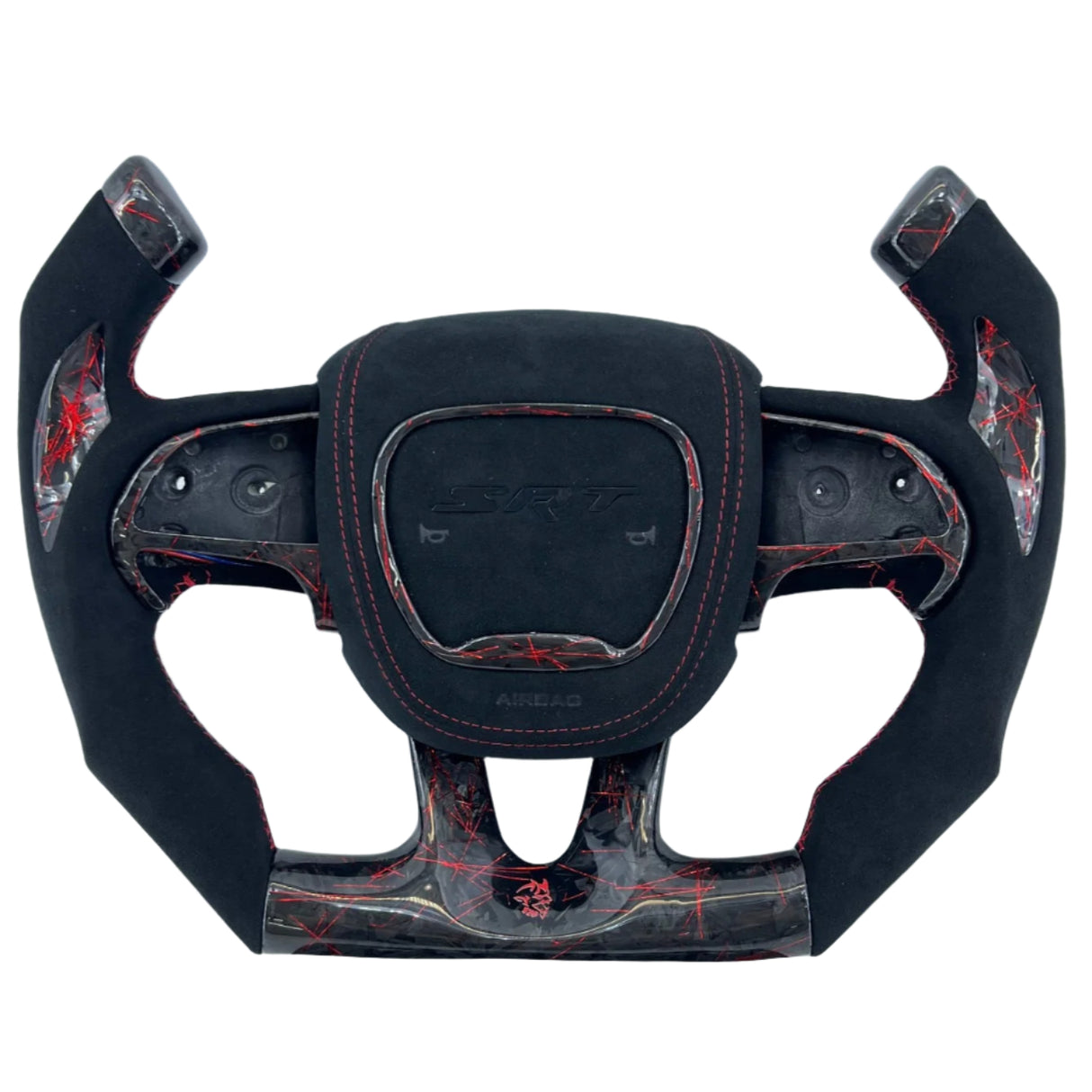 2015-2023 Dodge Charger Challenger Custom Carbon Fiber LED Steering Wheel - AutoLEDTech.com