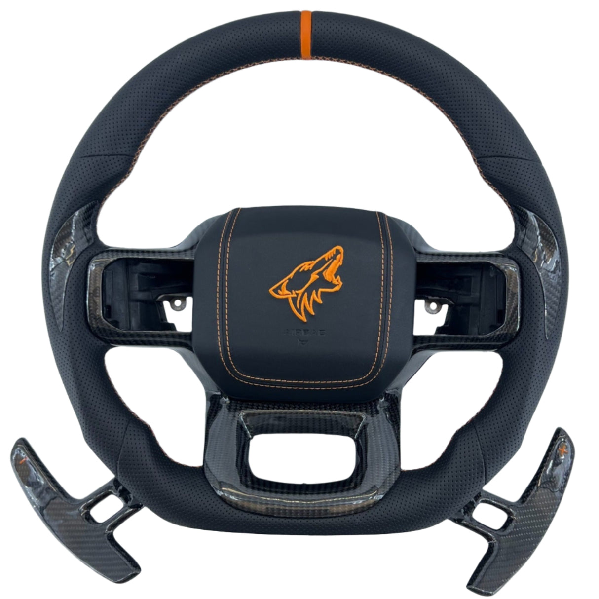 2021-2026+ Ford F150 & Raptor Custom Carbon Fiber LED Steering Wheel - AutoLEDTech.com