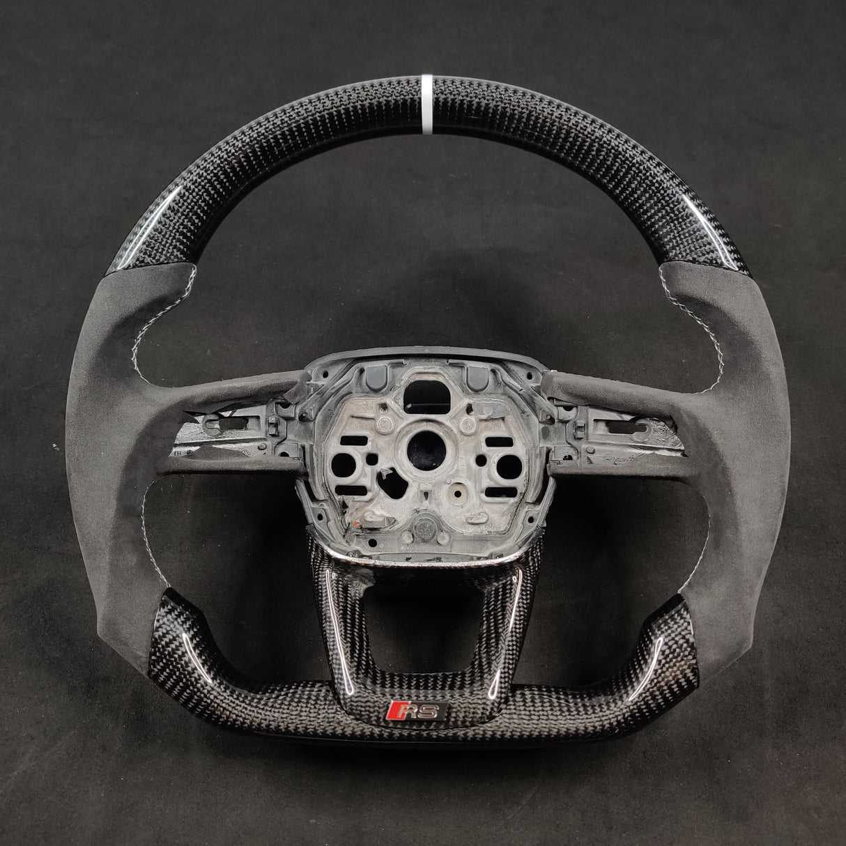 2015-2026+ Audi Q3/Q5/Q7/Q8 Custom Carbon Fiber Steering Wheel - AutoLEDTech.com