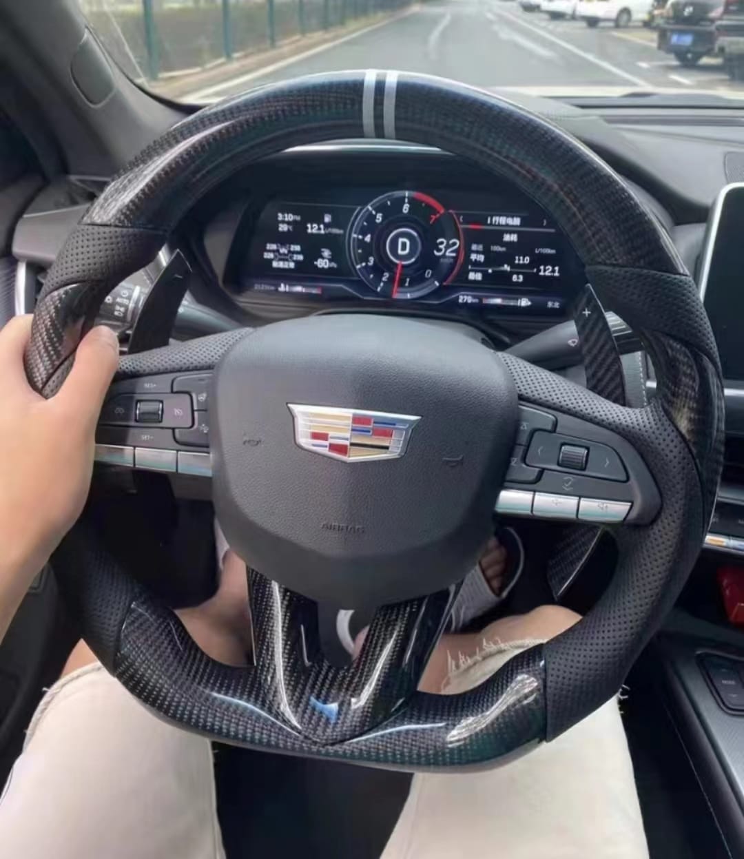 2020-2026+ Cadillac CT4/CT5 Blackwing Carbon Fiber LED Steering Wheel