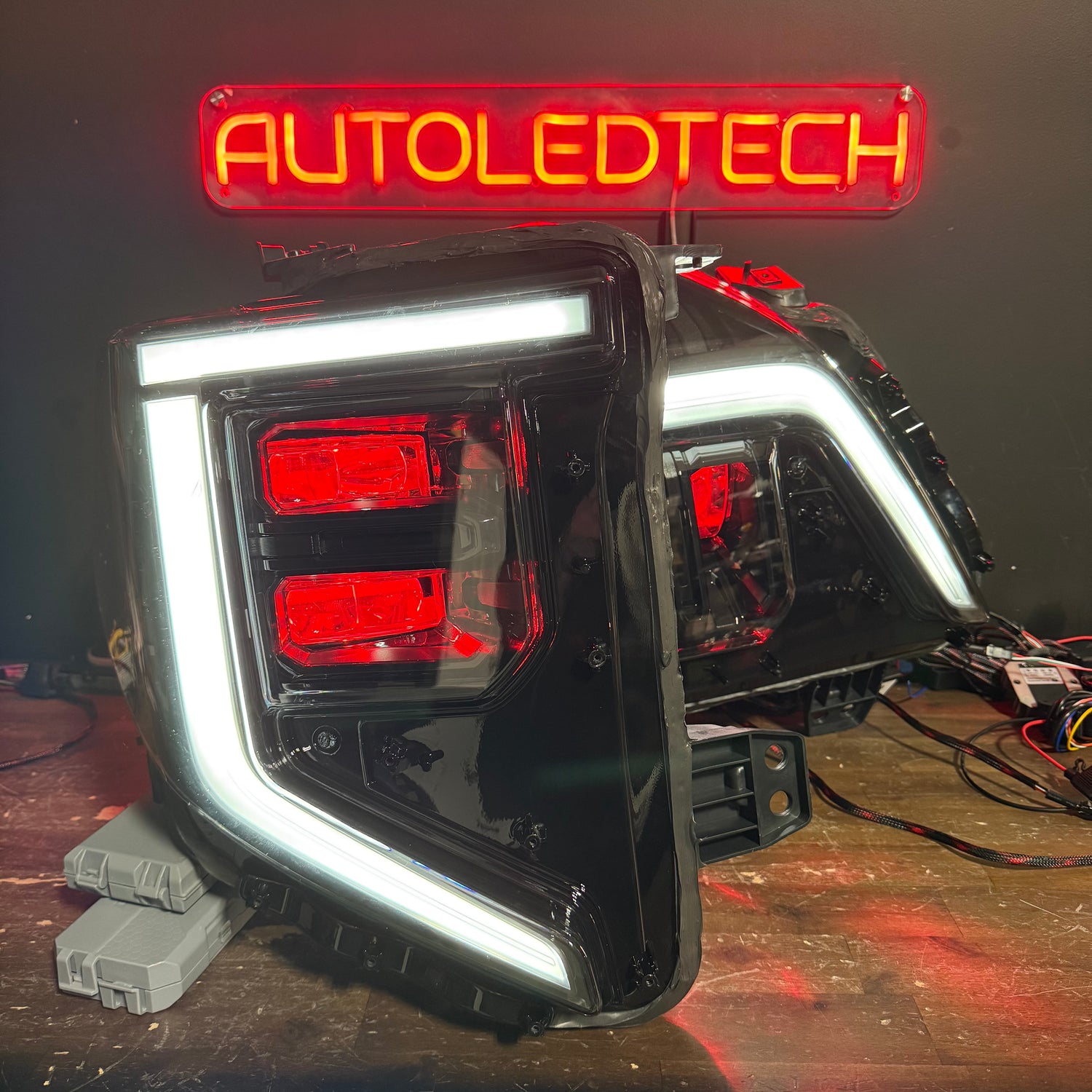 2022-2025+ GMC Sierra 1500 RGBW Flow Series LED DRL Headlights