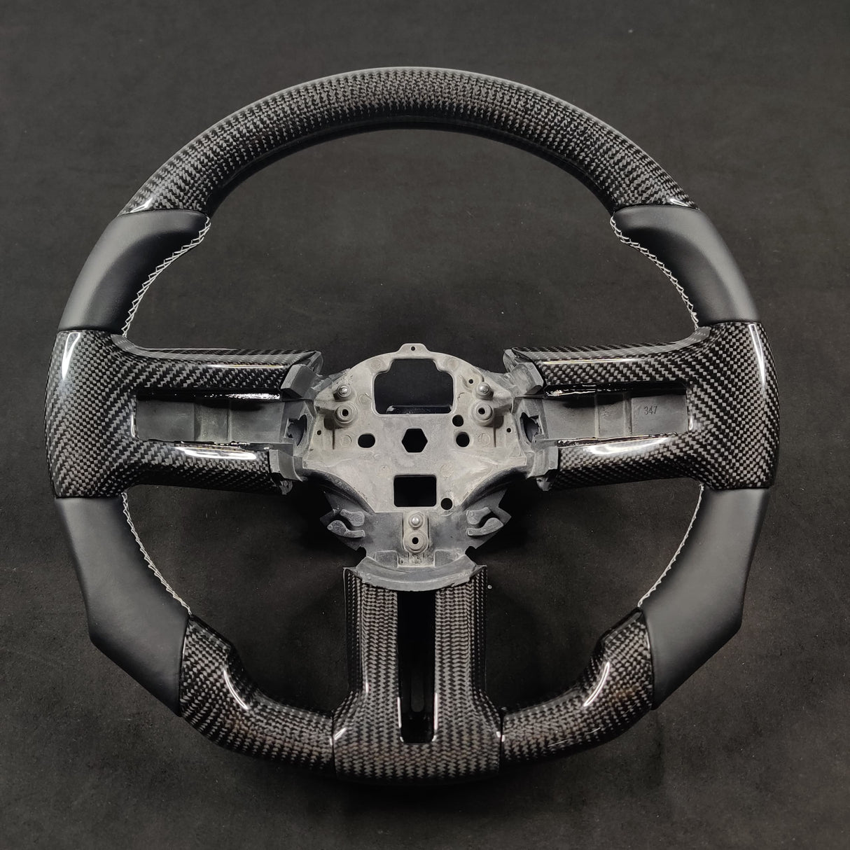 2005-2014 Ford Mustang Carbon Fiber Steering Wheel - AutoLEDTech.com