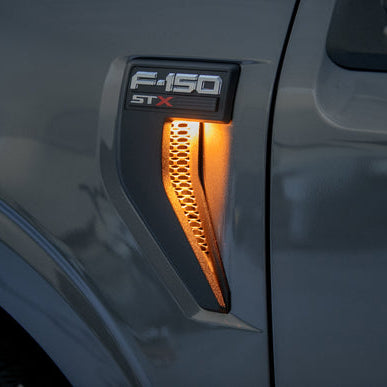 2021-2026+ Ford F150 LED Fender Vent Lighting Kit - Plug & Play - AutoLEDTech.com