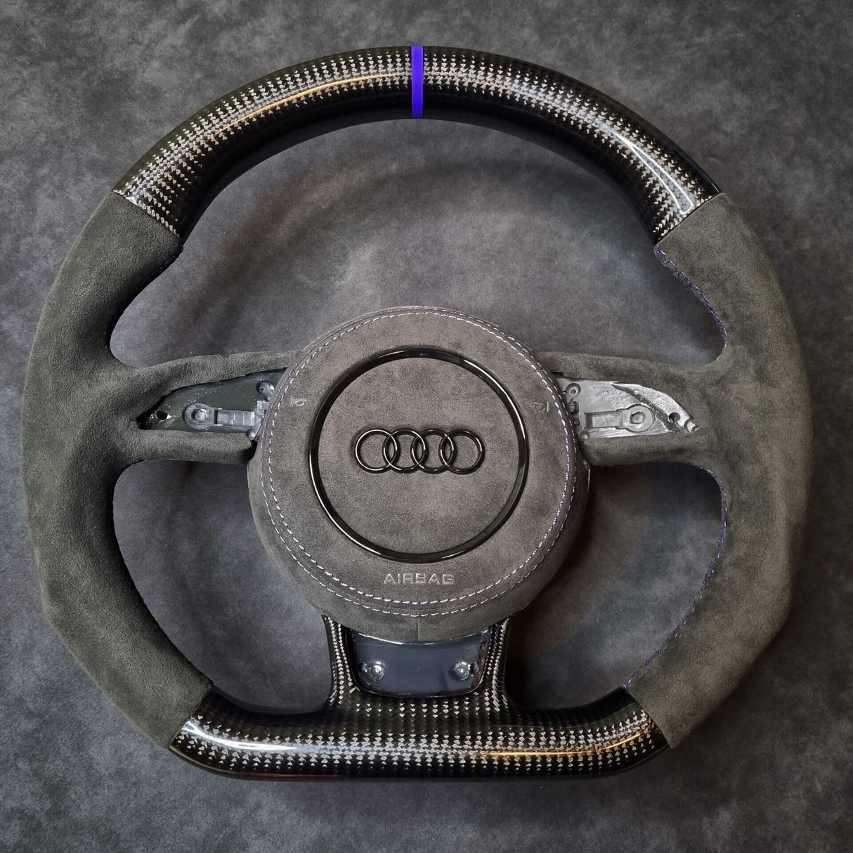 2012-2016 Audi B8.5 A3-A8 S3-S8 RS6 RS7 Custom Carbon Fiber Steering Wheel - AutoLEDTech.com
