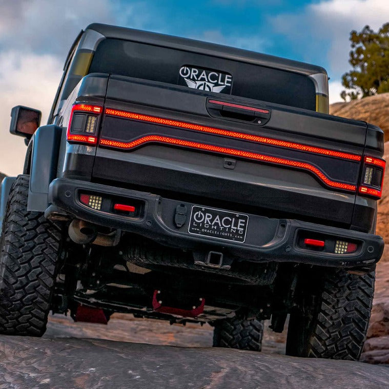 2020-2026+ Jeep Gladiator JT Red Smoked LED Flush Mount Tail Lights