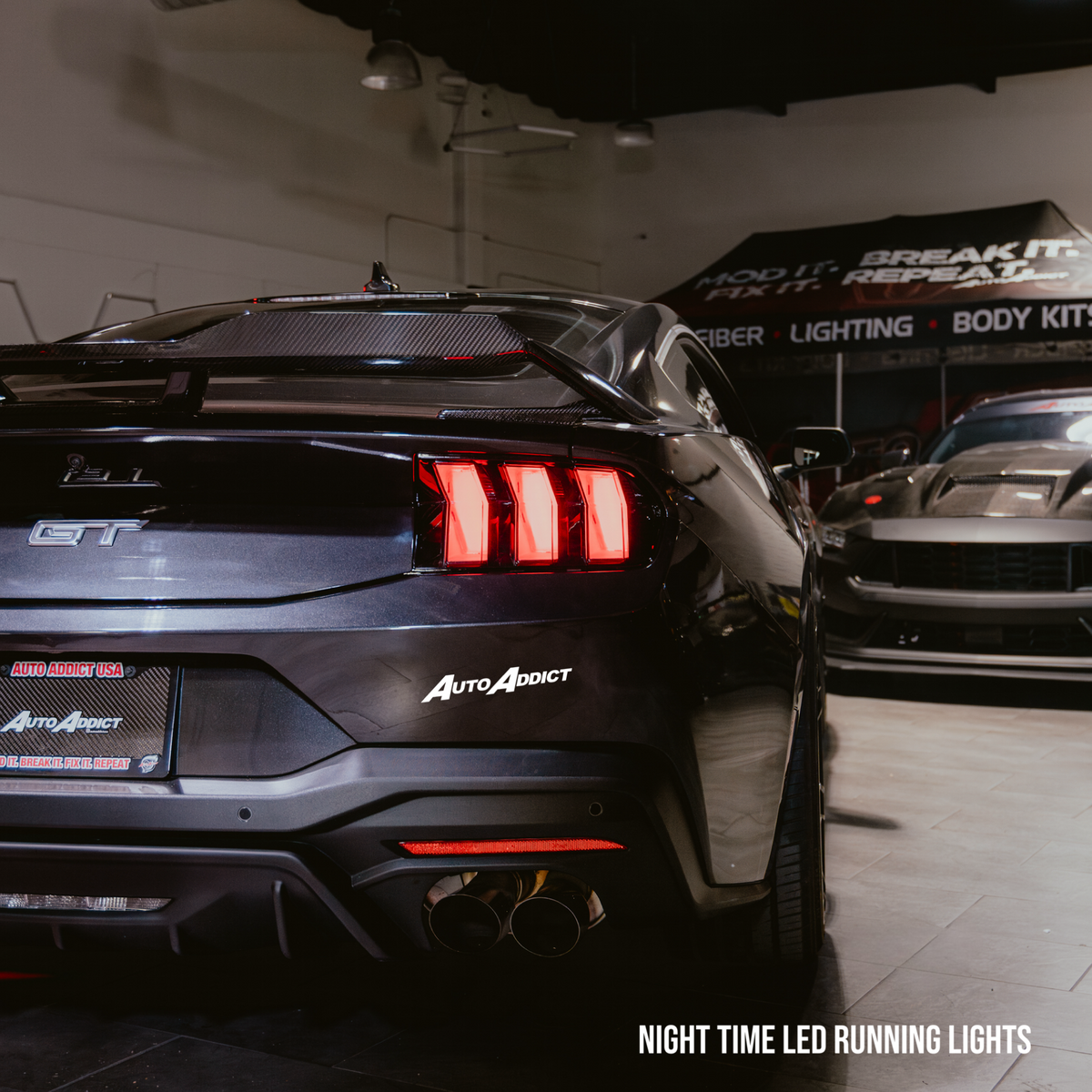 2024-2026 Ford Mustang S650 Smoked Euro Style LED Tail Lights