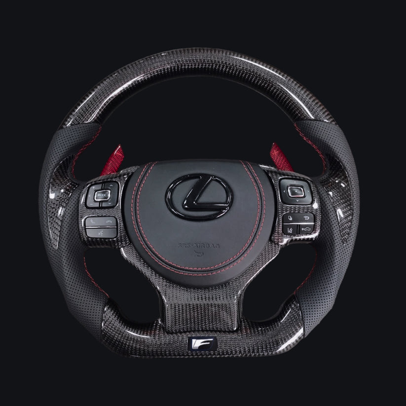 2014-2025 Lexus IS RC Custom Carbon Fiber Steering Wheel w/ LED RPM Display