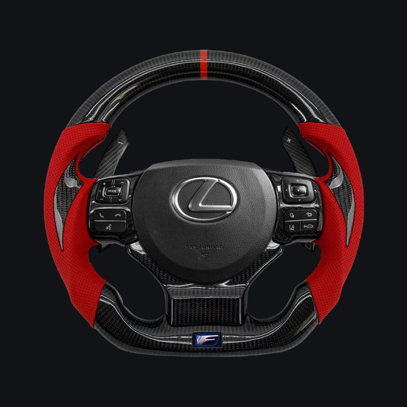 2014-2026 Lexus IS RC Custom Carbon Fiber Steering Wheel w/ LED RPM Display - AutoLEDTech.com