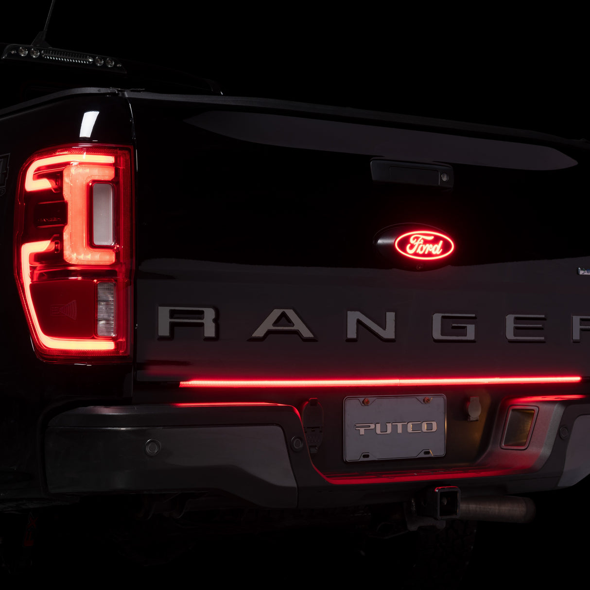 19-26+ Ford Ranger Illuminated Red LED Ford Rear Tailgate Emblem Logo - ANIMATED STARTUP