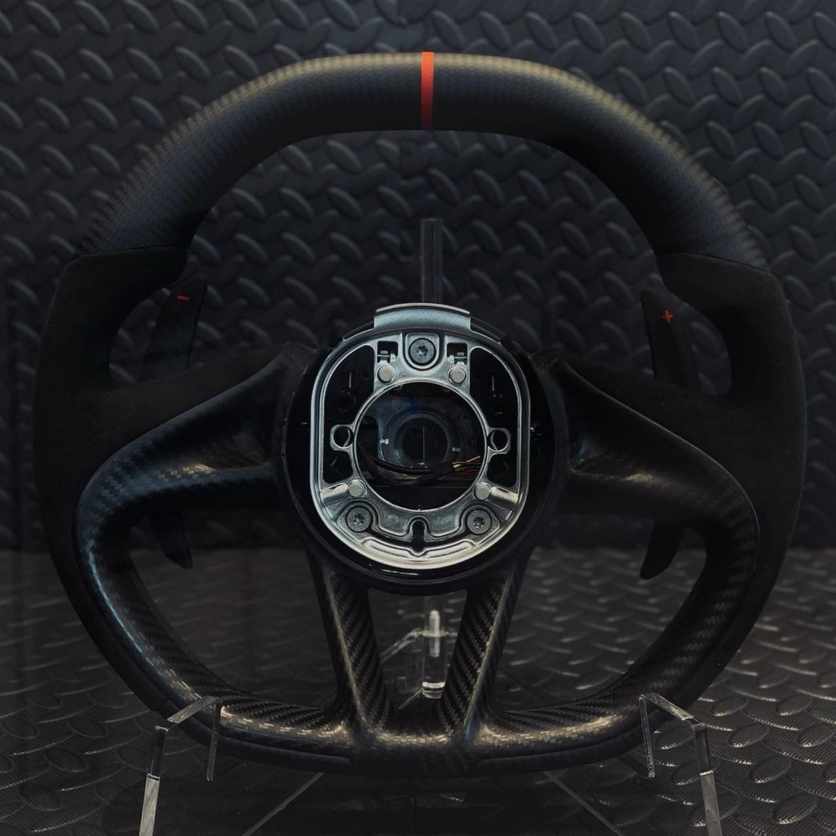 Mclaren 720S 765LT Custom Carbon Fiber Steering Wheel - AutoLEDTech.com