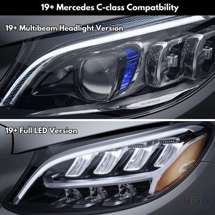 2015-2023 Mercedes C-Class RGBW +A LED DRL Boards