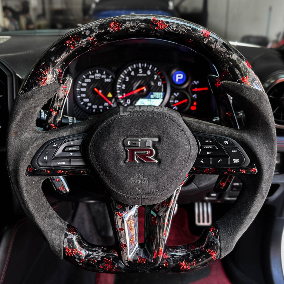2009-2020 Nissan 370z Custom Carbon Fiber Steering Wheel - AutoLEDTech.com