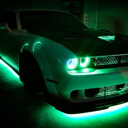 6-Piece Flexible RGBW Color-Chasing LED Symmetrical Underbody Underglow Lights Kit LED headlight kit AutoLEDTech Oracle Lighting Trendz Flow Series RGBHaloKits OneUpLighting Morimoto