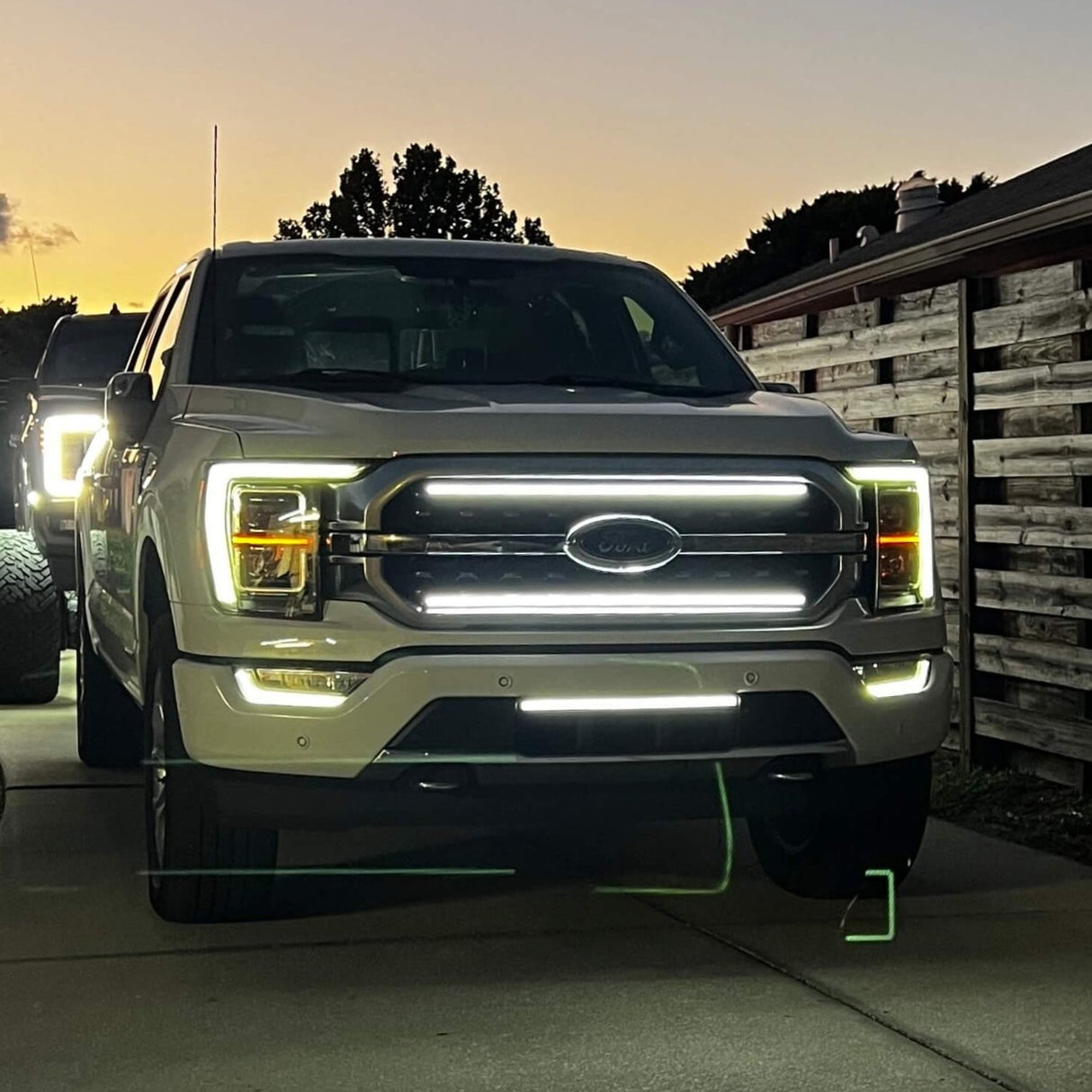 2021-2023 Ford F150 Platinum XLT LED Grill Accent Lights Bars Kit