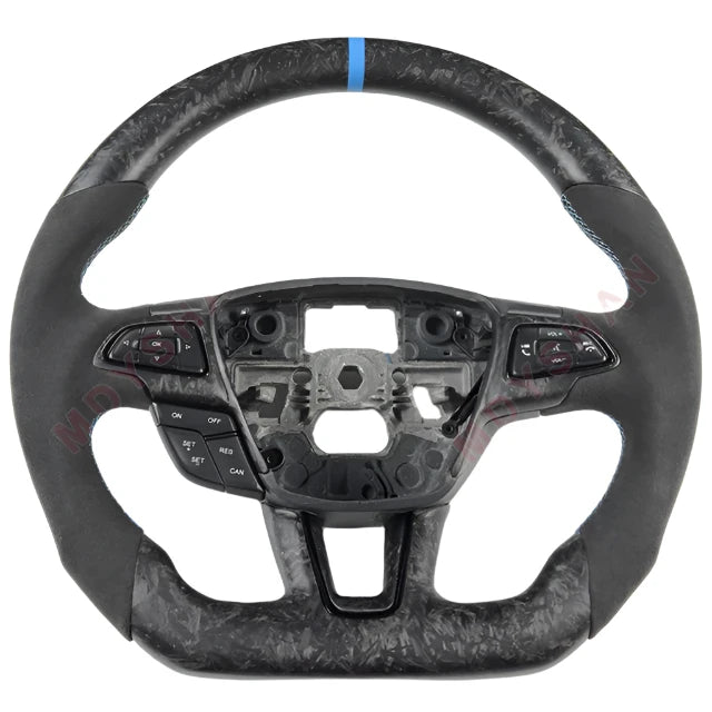 2015-2026+ Ford Focus RS ST Carbon Fiber Steering Wheel w/ LED Display - AutoLEDTech.com