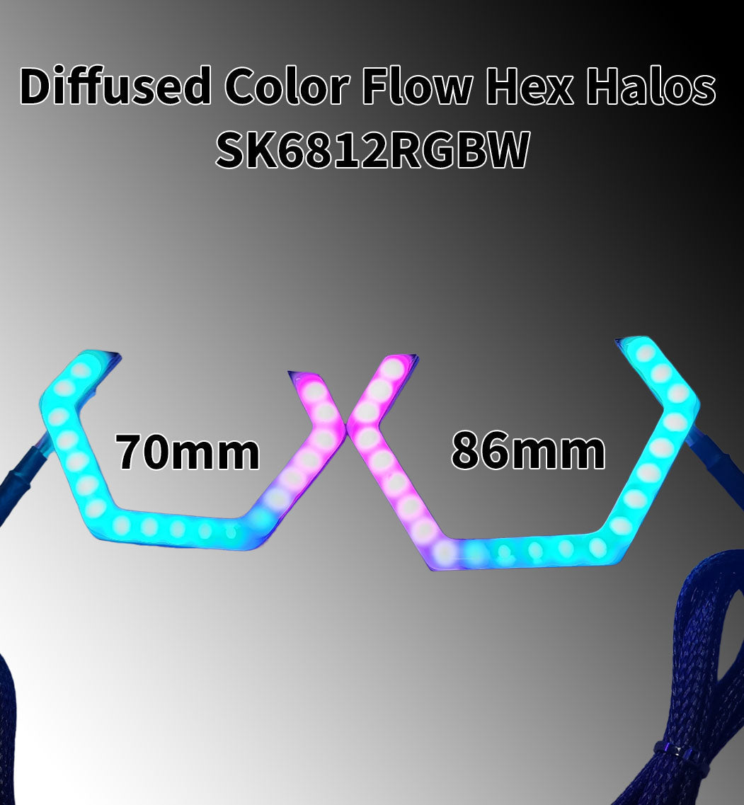 Flow Series RGBW LED Hex Halos