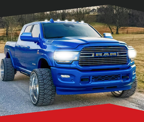 2019-2025 Ram HD 2WAY Smoked White Amber LED Roof Cab Lights