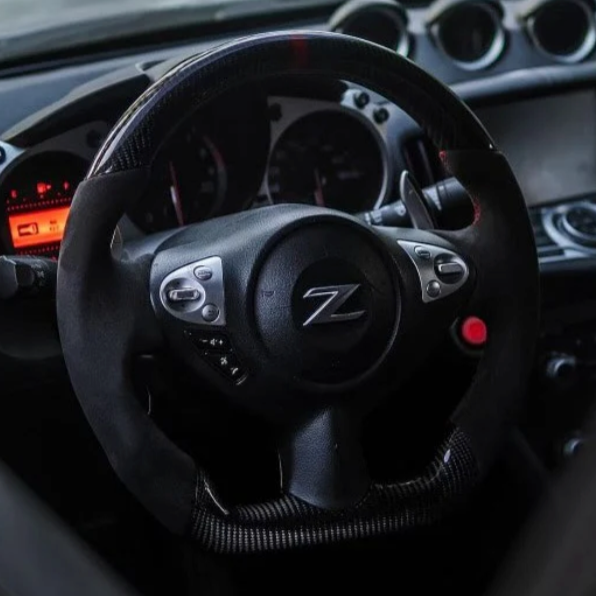 2009-2020 Nissan 370z Custom Carbon Fiber Steering Wheel - AutoLEDTech.com