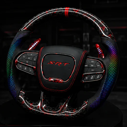 RGB LED Perforated Leather For Steering Wheels - AutoLEDTech.com