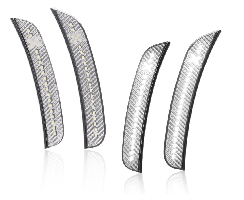 2015-2023 Chrysler 300 SCANNING White LED Smoked Side Marker Lights - AutoLEDTech.com