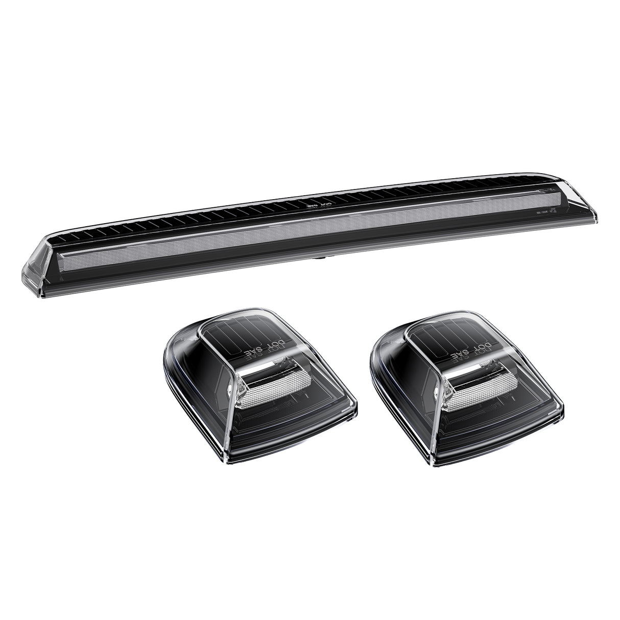 2020-2026+ GMC Chevy HD Smoked White Amber LED Roof Cab Lights - AutoLEDTech.com