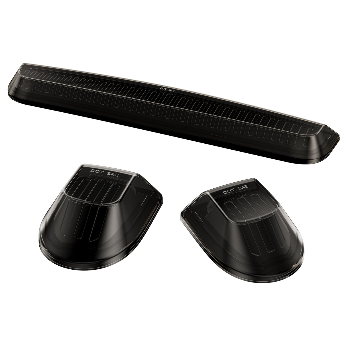 2020-2026+ GMC Chevy HD Smoked White Amber LED Roof Cab Lights - AutoLEDTech.com