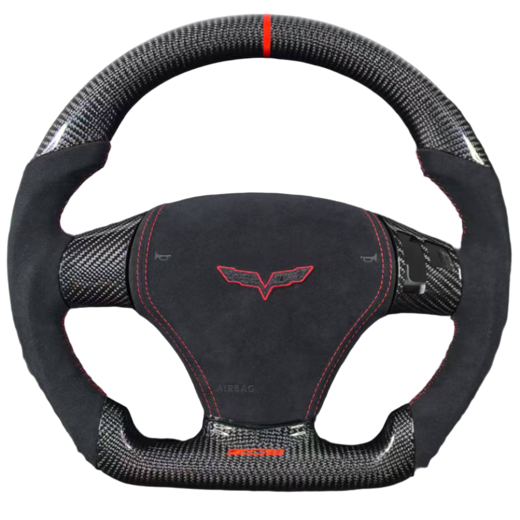 2006-2013 C6 Corvette Custom Carbon Fiber Steering Wheel - AutoLEDTech.com