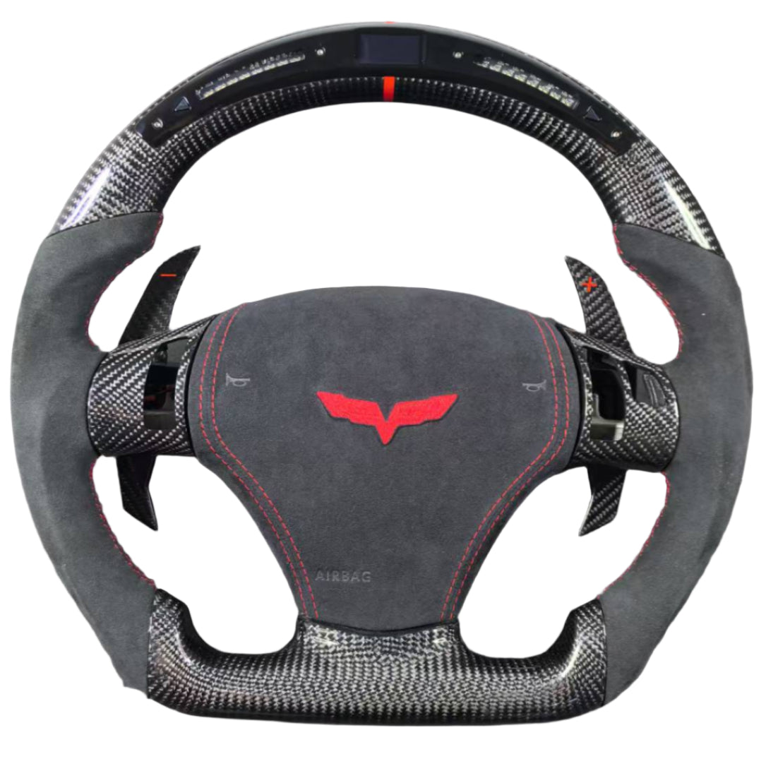 2006-2013 C6 Corvette Custom Carbon Fiber Steering Wheel - AutoLEDTech.com