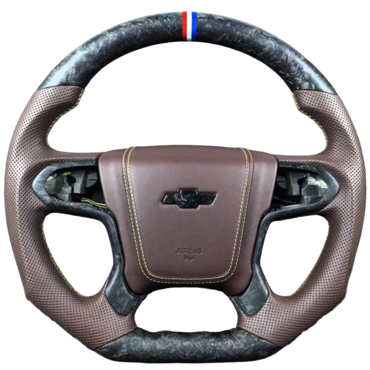 2014-2020 GMC Sierra Yukon Custom Carbon Fiber Steering Wheel - AutoLEDTech.com