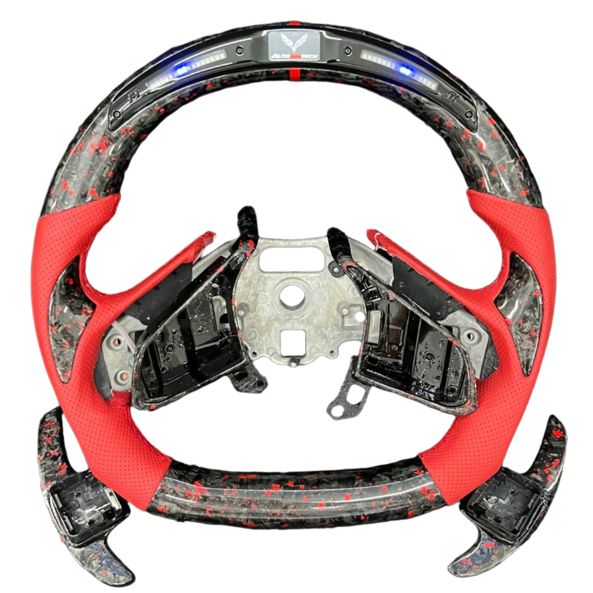 2020-2026+ Chevrolet C8 Corvette Custom Carbon Fiber Steering Wheel - AutoLEDTech.com
