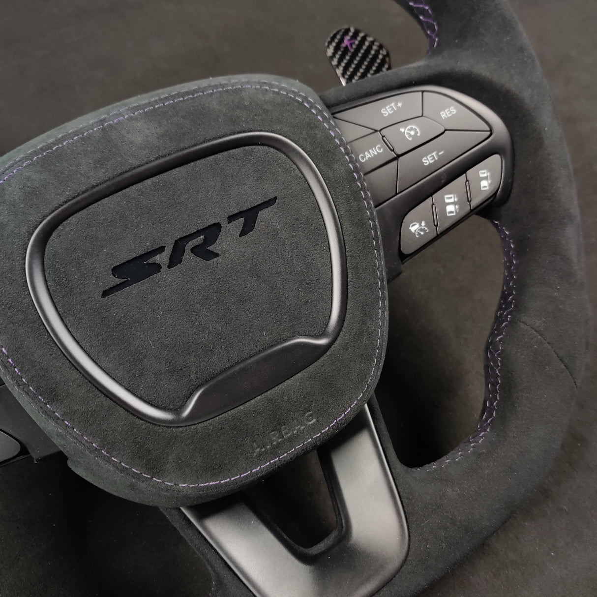 2015-2023 Dodge Charger Challenger Custom Carbon Fiber LED Steering Wheel - AutoLEDTech.com