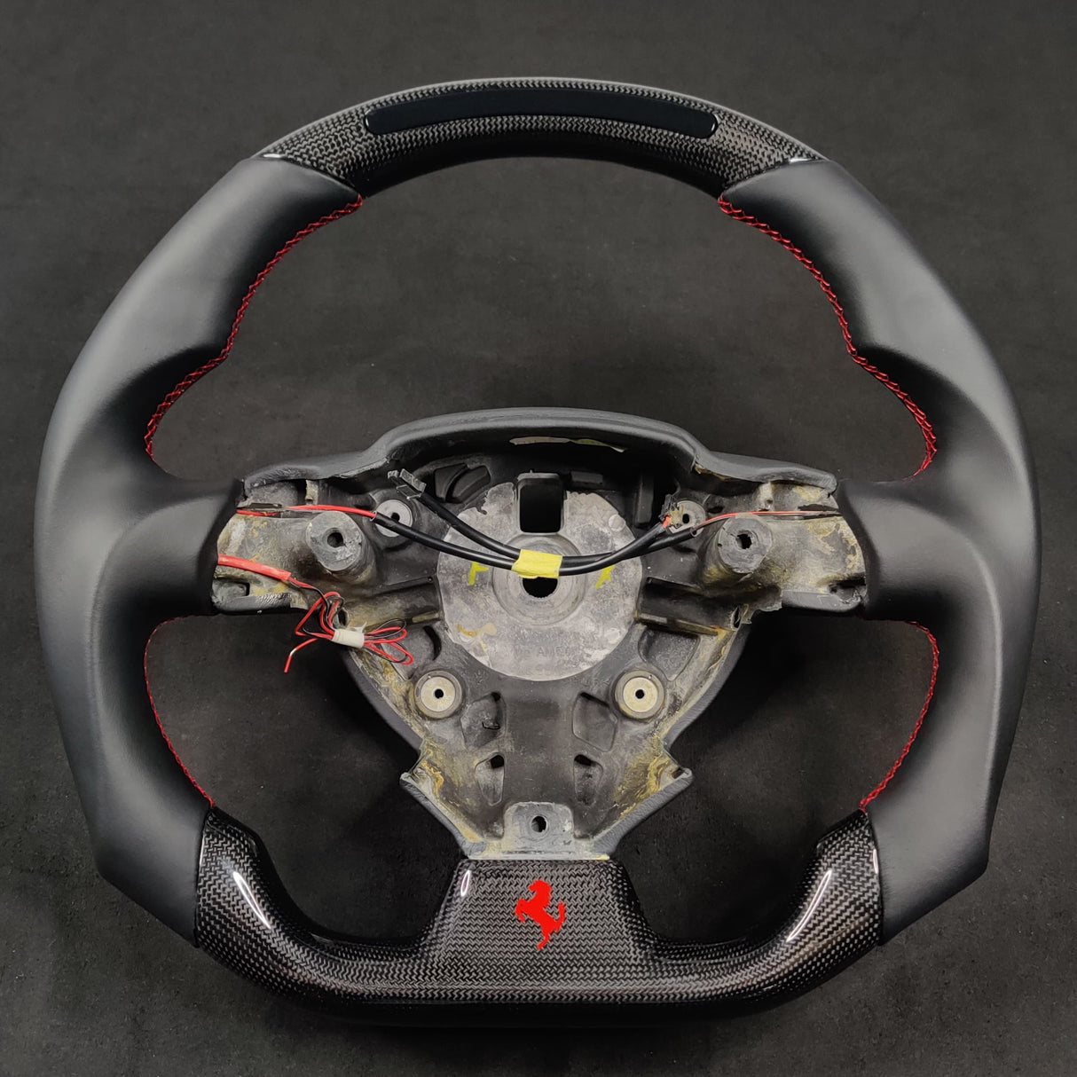 Ferrari 458 488 F12 Custom Carbon Fiber LED Steering Wheel - AutoLEDTech.com
