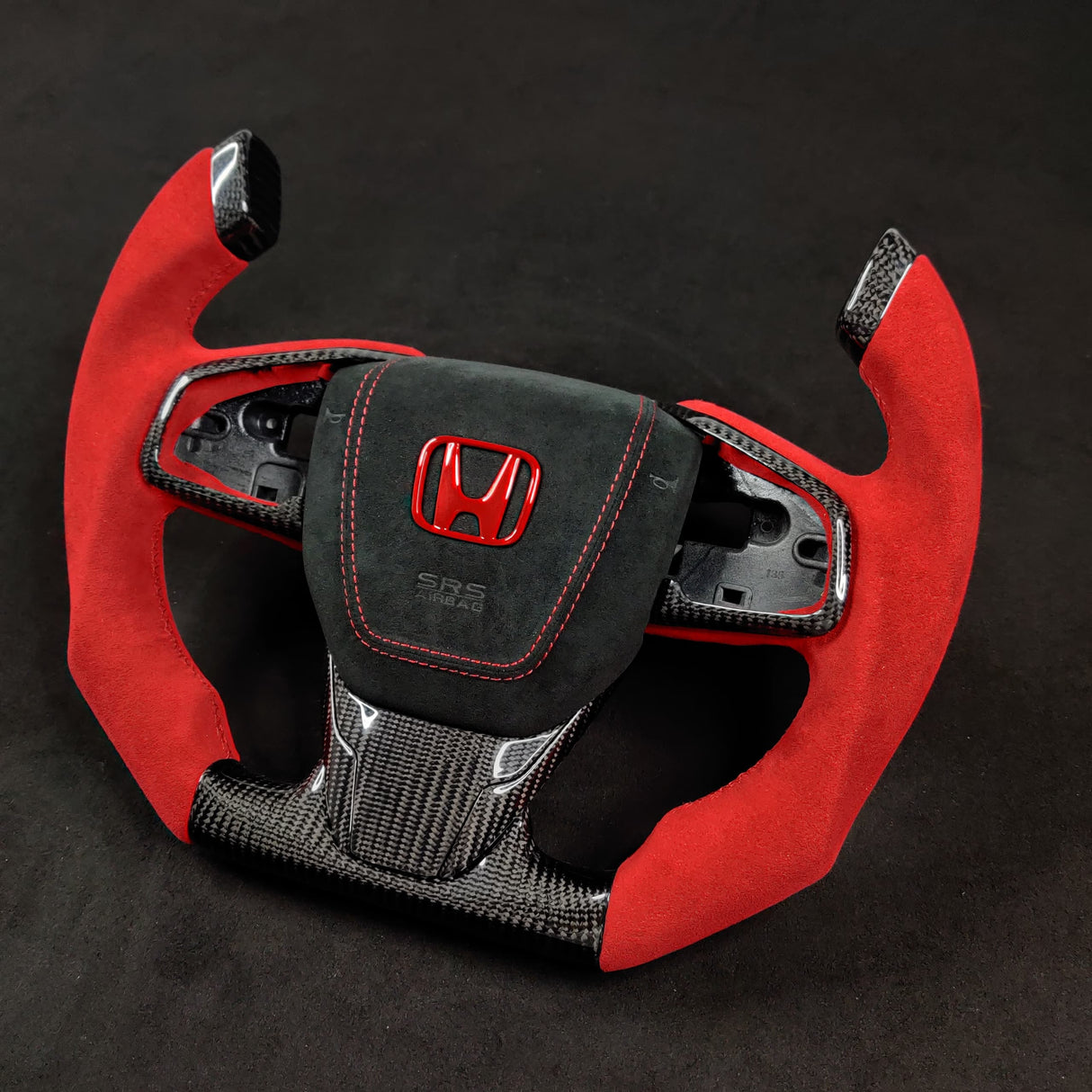 2016-2021 Honda Civic Custom Carbon Fiber Steering Wheel - AutoLEDTech.com