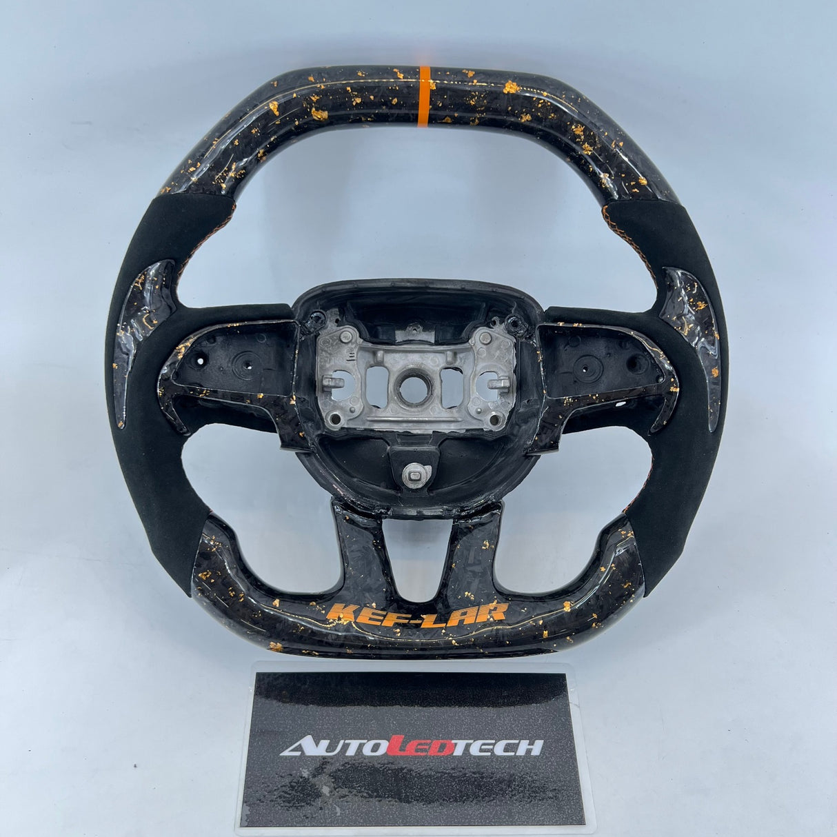 2015-2023 Dodge Charger Challenger Custom Carbon Fiber LED Steering Wheel - AutoLEDTech.com
