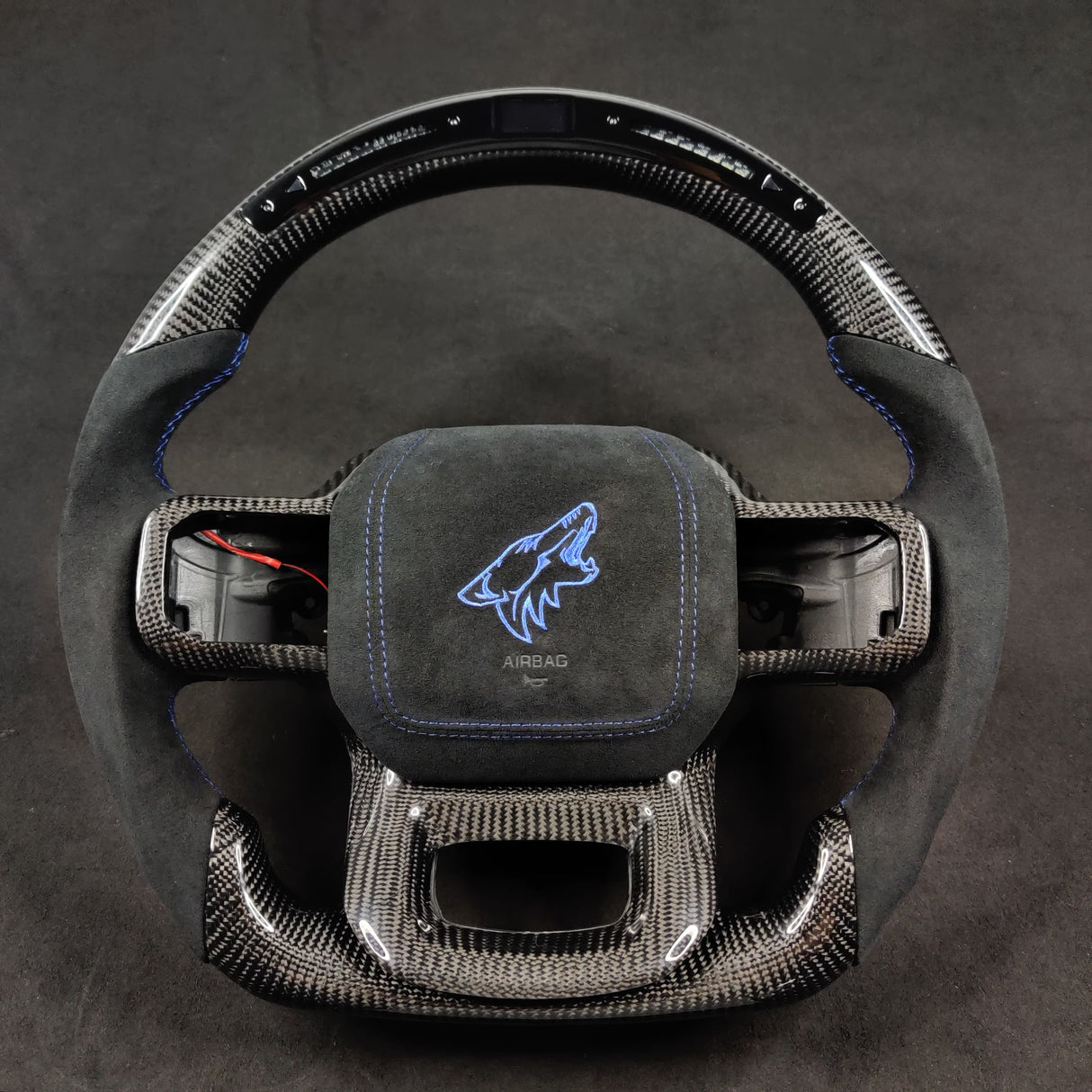 2021-2026+ Ford F150 & Raptor Custom Carbon Fiber LED Steering Wheel - AutoLEDTech.com