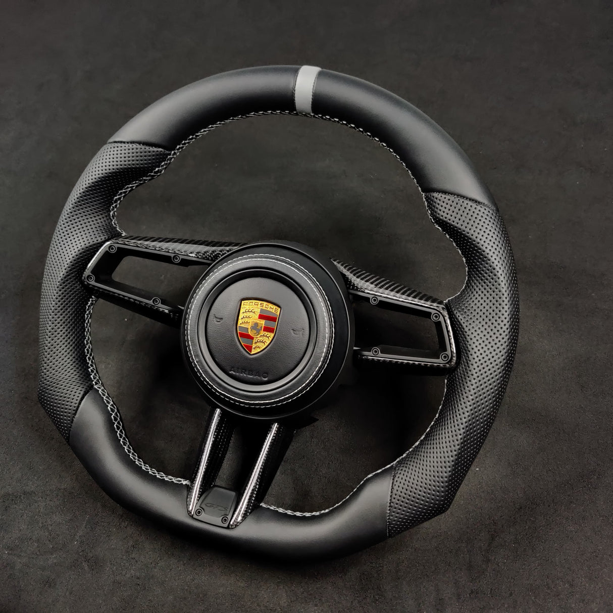 Mclaren 720S 765LT Custom Carbon Fiber Steering Wheel - AutoLEDTech.com