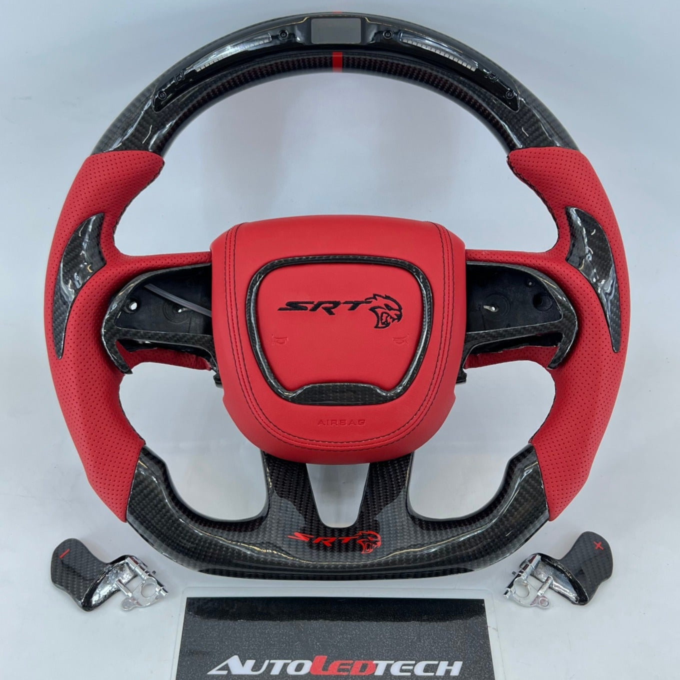 2015-2023 Dodge Charger Challenger Custom Carbon Fiber LED Steering Wheel