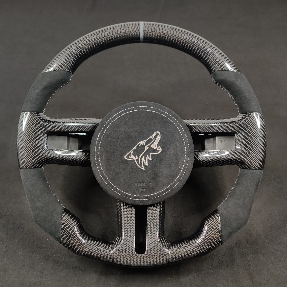 2005-2014 Ford Mustang Carbon Fiber Steering Wheel - AutoLEDTech.com