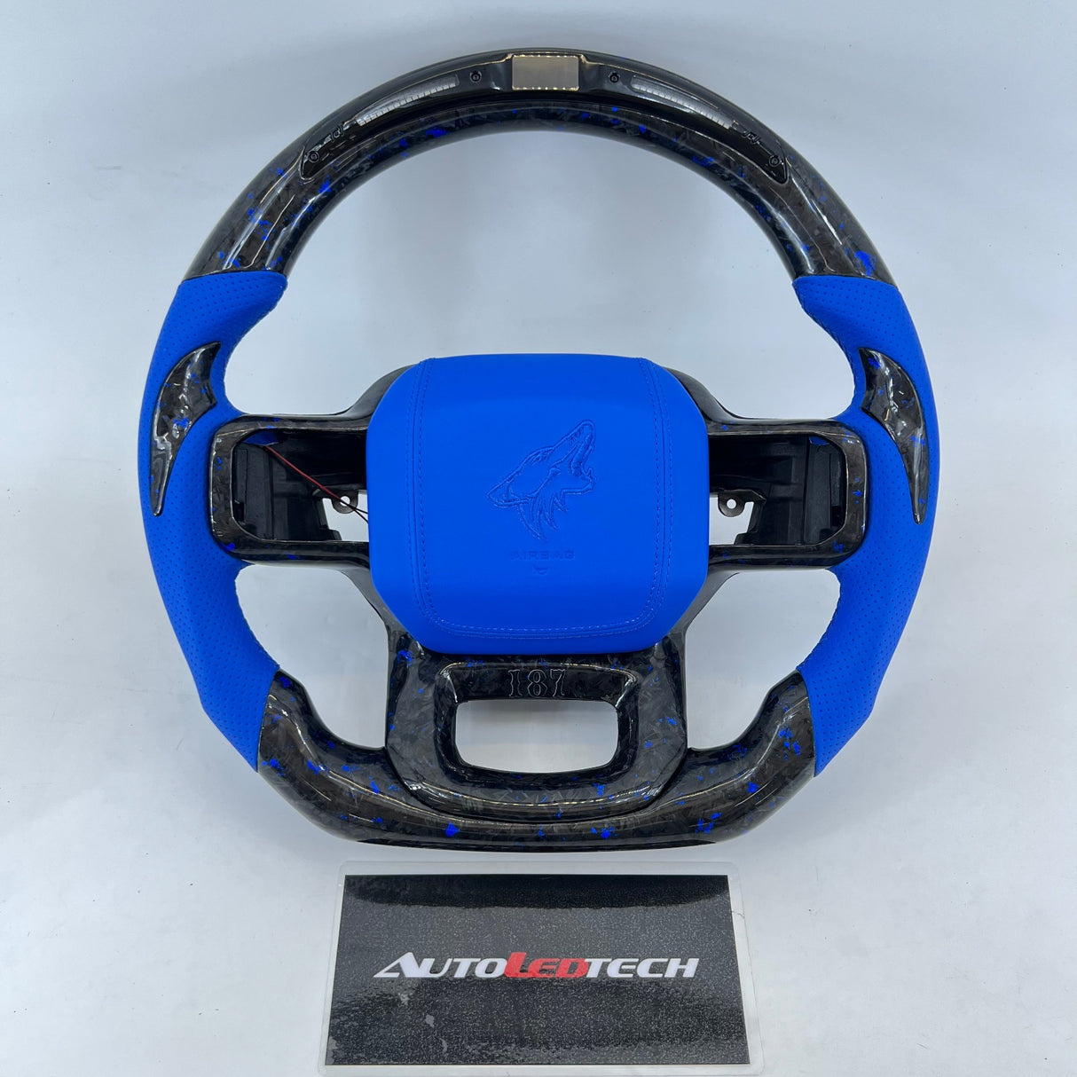 2021-2026+ Ford F150 & Raptor Custom Carbon Fiber LED Steering Wheel - AutoLEDTech.com