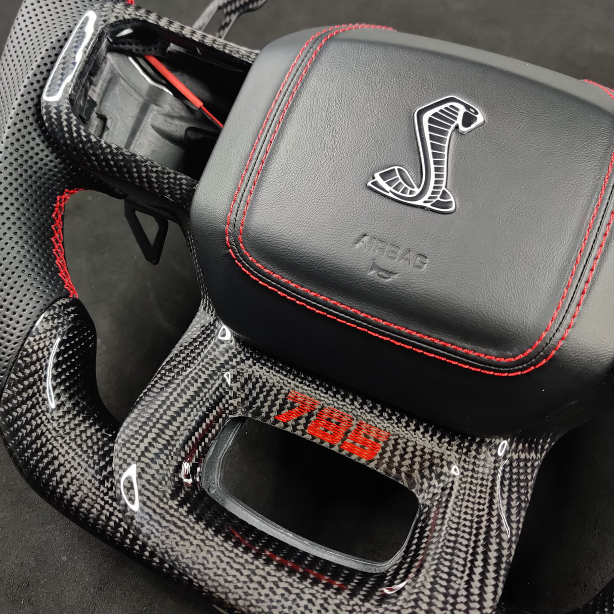 2021-2026+ Ford F150 & Raptor Custom Carbon Fiber LED Steering Wheel - AutoLEDTech.com