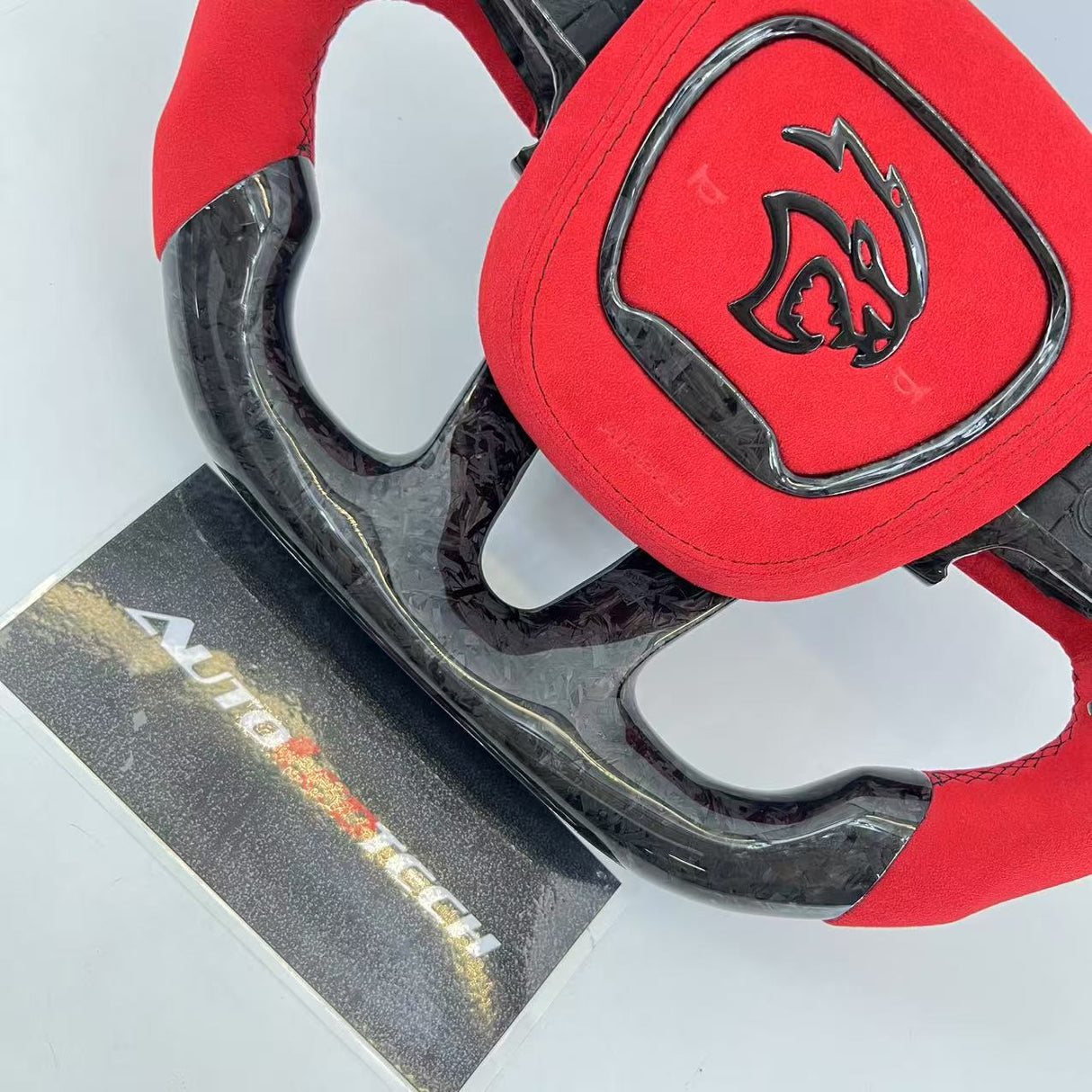 2015-2023 Dodge Charger Challenger Custom Carbon Fiber LED Steering Wheel - AutoLEDTech.com